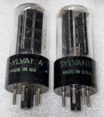 Pair Sylvania 5Y3GT Rectifier Tubes Tested Strong