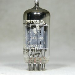 Valvo ECC82/12AU7 Long Plate Angled O-Getter 1957 Germany D7H Measures Low