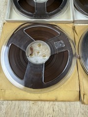 Lot of 6 Used Mixed Brands BASF Panasonic Scotch Reel To Reel Tapes 7”