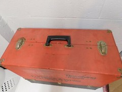 Vintage X Large TV Repair Tubes Wood Carrying Case Television Color Black White