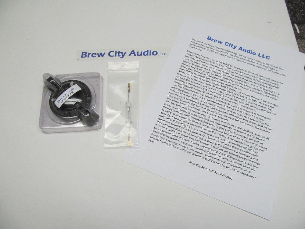 New replacement tweeter diaphragm for Cerwin Vega XLS CLS CLSC TWH25b TWTH
