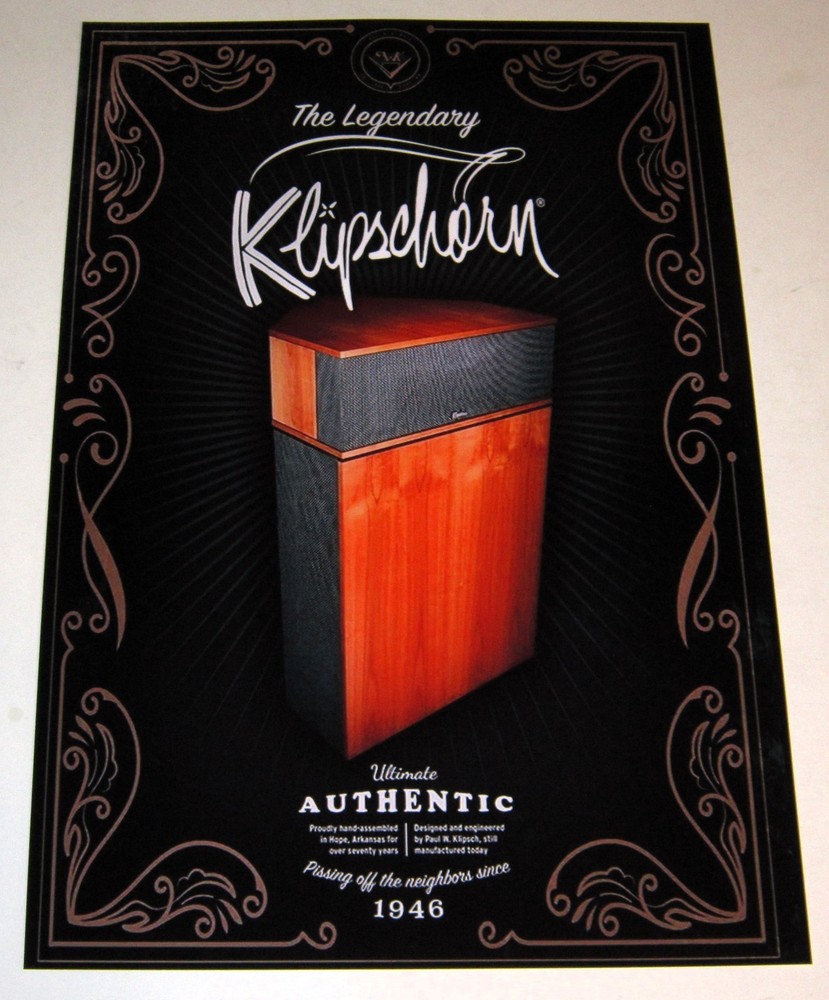 Klipsch Klipschorn Audiophile Poster 19″ x 13″ Legendary Horn Speaker 1946-NOW