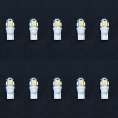 10 Warm White 8V Wedge Lamp LED Light Bulbs for Vintage Stereo Receiver