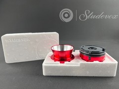 2X Studevox Metal Red NAB Hub Adapters For Open Reel to Reel Tape Recorders