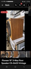 Pioneer 15″ 3-Way Floor Speaker CS-G403 Vintage