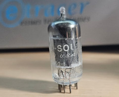 12AX7 TUNG SOL 17MM GREY PLATE VINTAGE AUDIO TUBE (1958) *eTRACER* #12C38