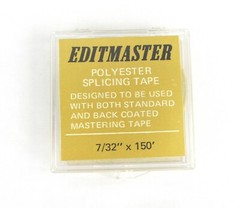 EDITMASTER 7/32 inch Splicing Tape for 1/4in Tape – New Old Stock, Free Shipping