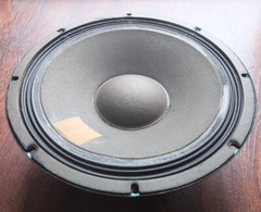 Stromberg-Carlson 12″ woofer c.1962—old cloth patch puncture repair—sounds great