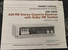 1984-85 Realistic am/fm stereo cassette receiver with Dolby NR System