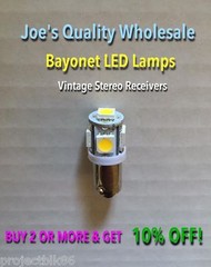 (4)BAYONET LED-6.3V AC-LAMP/COLOR CHOICE– MR80 -C11-C28-C26-C27/MQ-101/McIntosh
