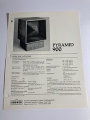 Showco Pyramid 900 3-way Pyramid Speaker System Specifications Sheet Vintage