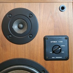 Realistic Optimus T-100 Speakers Walnut Veneer Audiofile Radio Shack Tandy WORKS