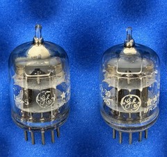 Two GE 6386 Tubes / Amplitrex Tested +100% / D Getter / X3 Mica /Black Plates