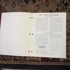 McIntosh MC-275 amp Owners Manual REAL OEM