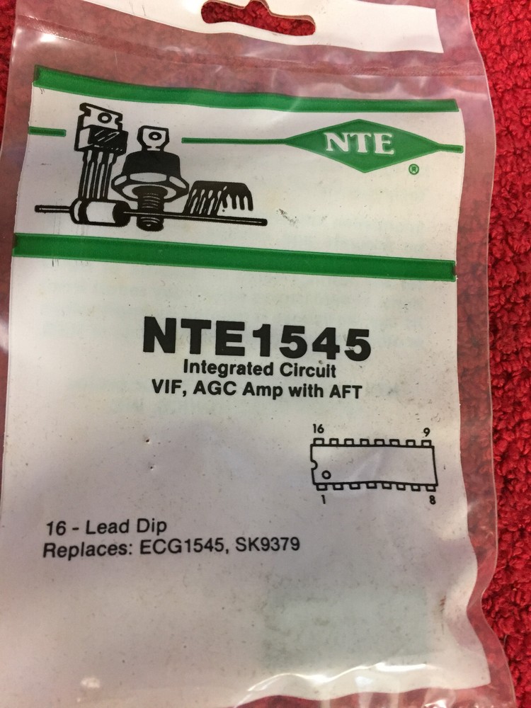 NTE1545 INTEGRATED CIRCUIT VIF, AGC AMP WITH AFT
