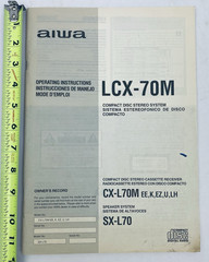 AIWA LCX-70M Owner’s Instruction Manual Operating Compact Disc Stereo