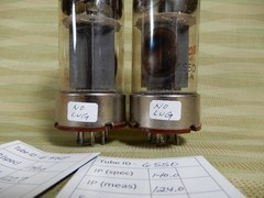 RCA 6550 Vacuum Tubes (2) Matched 99% and 100% Both Missing Center Lugs