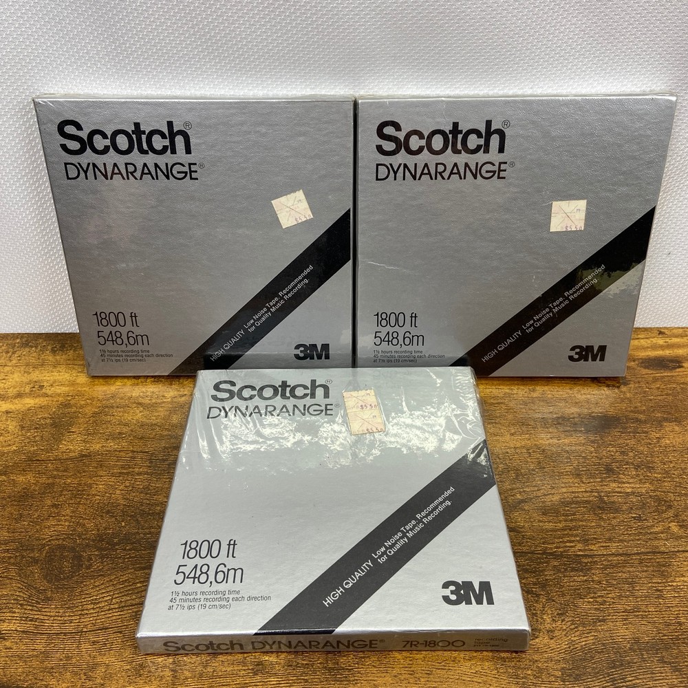 Factory Sealed Scotch DYNARANGE 7R-1800 ‘ Low Noise magnetic tape 212 Lot