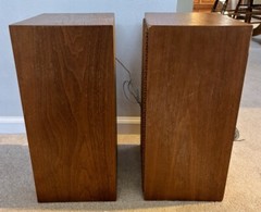 Pair of NICE Vintage Vtg Norelco 55 Tweed Music Speakers Tested LOOK G2U