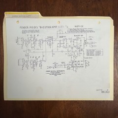 BASSMAN AA371 AMPLIFIER ORIGINAL FENDER SCHEMATICS AND PARTS LISTS VINTAGE