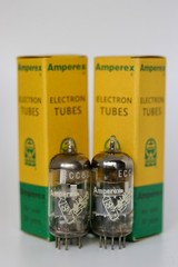 NOS 6DJ8 ECC88 AMPEREX BUGLE-BOY HOLLAND TUBES MATCHED PAIR 1960 MAGICAL SOUND