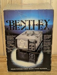 Bentley Deluxe Portable 5-Inch Black & White TV Model No. 100C NOS