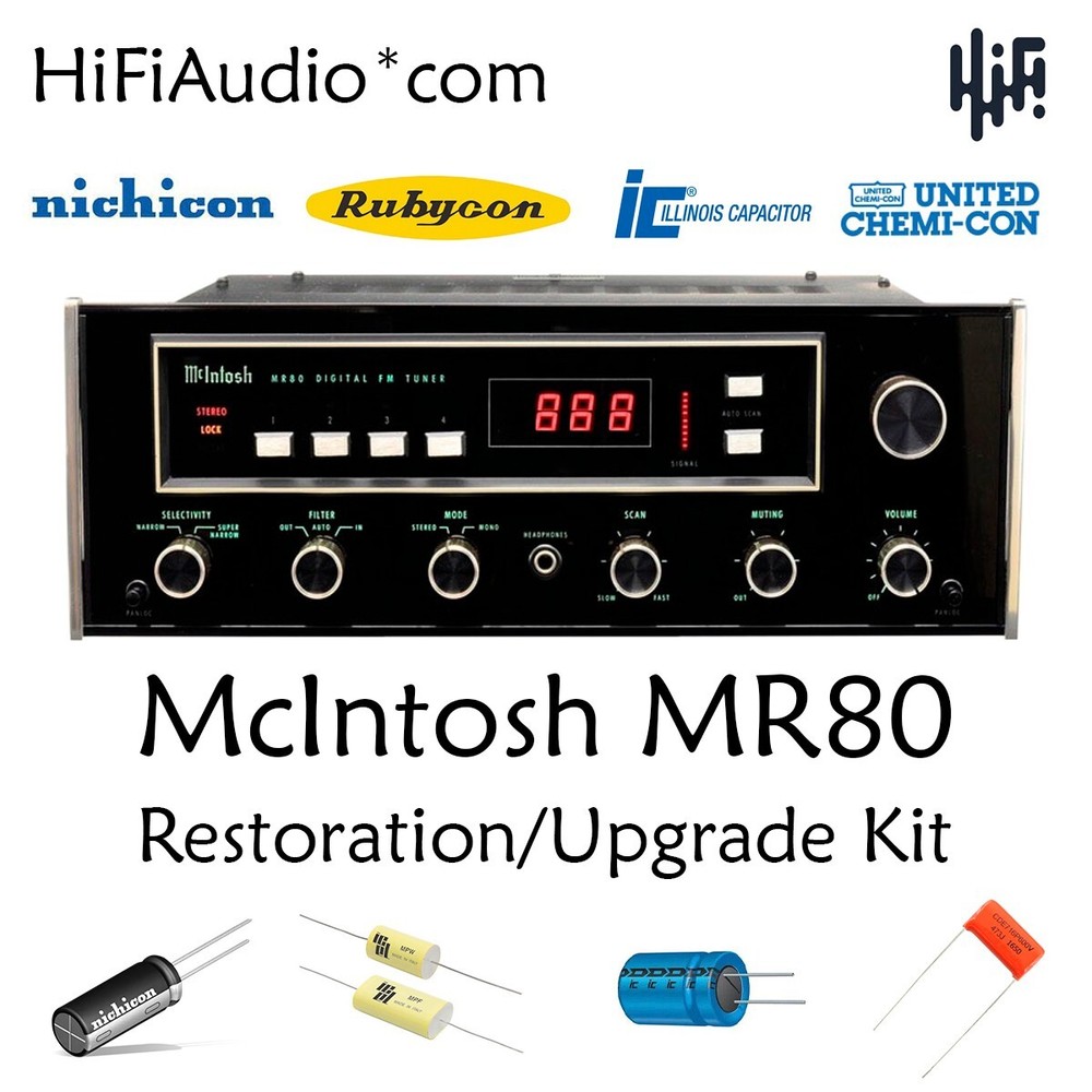 McIntosh MR80 tuner restoration recap repair service rebuild kit capacitor