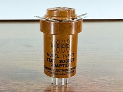 Vintage Peco Pomona 7-Pin Miniature Tube Test Socket Adapter TVS-7 Miconal NOS