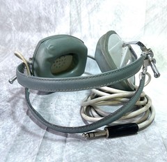 Vintage 1960s Sony DR-3C Stereo Headset Headphones Japan MCM Retro Mid-Century