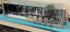 Radio Craftsmen RC10 & RC-2 6V6GT Hi-Fi tube amplifier -tuner glass display case