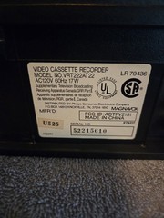 VINTAGE MAGNAVOX VRT222AT22 VCR HQ – NO REMOTE – TESTED & WORKING