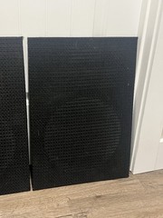 Vintage OEM Set Pair of Klipsch Heresy 1 Black Speaker Grills 2 Original Grilles