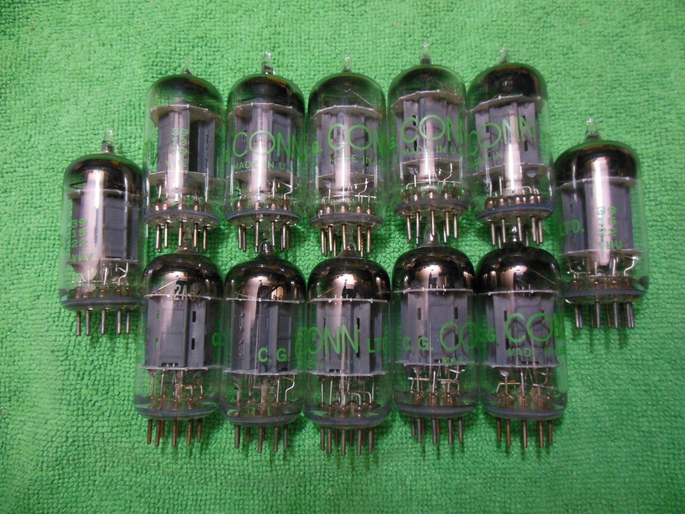 Matched Pair(2 Tubes) 12au7 1959 Conn / Sylvania , USA, TV7 Tested 100%+ NOS