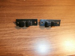 2X VINTAGE HH SMITH SPEAKER PUSH SPRING TERMINAL STRIP,BLACK,NOS