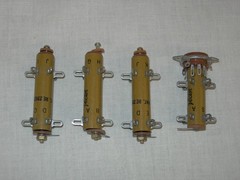 (4) NOS Vector Tube Socket Turrets, 1 w/ 9-pin noval mounted