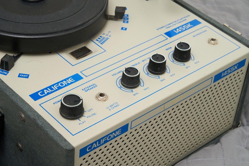 Vintage Califone #1455K Portable Record Player Tested Works Great!!