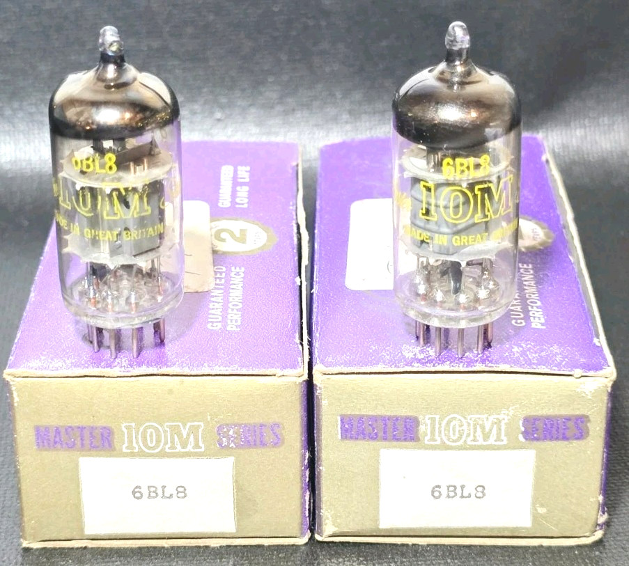 Date Matched Pair Mullard IEC 10M 6BL8 / ECF80 Vacuum Tubes Tested NOS On Hickok