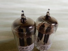 Tung-Sol Long Gray Plate JTL 12AX7 Vacuum Tubes (2) Tested Matched 100/100% Both
