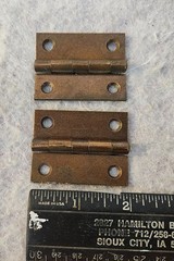 1962 ZENITH MHT-15 Floor Console Stereo Lid Brass HINGES Pair NO Hardware