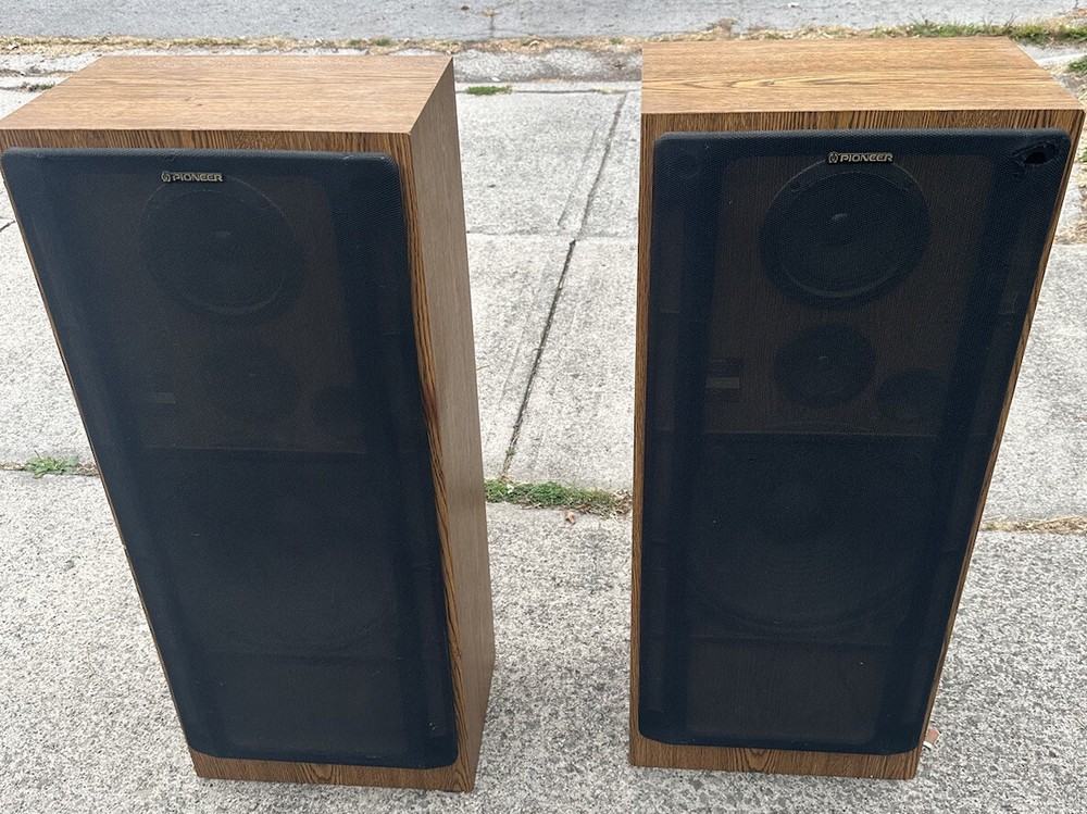 Vintage Pioneer 150W 3-Way Speaker system CS-K535 150W Japan & USA 36″ WORKING!