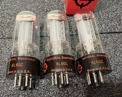 Lot Of 3 National Electronics 6L6GC Power Tubes Gray Plates Tested