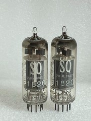 New matched pair E182CC 7119 tubes Philips Miniwatt SQ quality D-getter