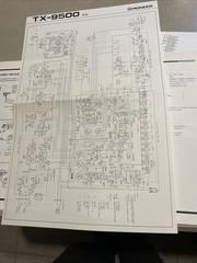 Original Pioneer TX-9500 Tuner Operating Instruction Fold Out Schematic Warranty