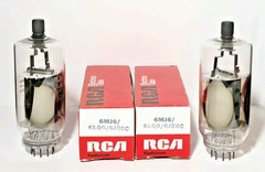 Date Matched Pair RCA 6MJ6 / 6LQ6 / 6JE6C Vacuum Tube Tested NOS On TV -7