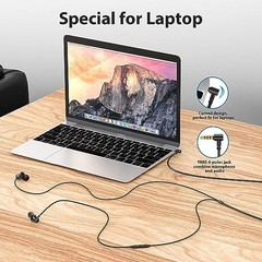 Black Wired Headphones for Laptop PC Chromebook Noise Isolating Ear