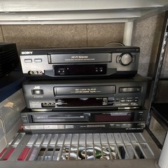 Sony JVC Sanyo VHS Video Cassette Player Lot Hi-Fi Stereo Pro-Cision Plus HQ
