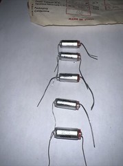 Mial Polystyrene Capacitors 6800 pf 160v Film/Foil type for Audio Lot of 5