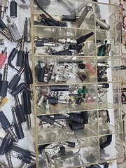 Huge Vintage Audio Adapter Connector Parts Lot RCA 1/4” Ham Radio Electronics