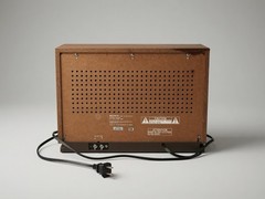Sony ICF-9740W Woodgrain Tabletop AM/FM Vintage Radio with Power Cord