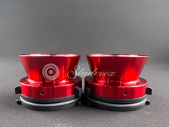 2X Studevox Metal Red NAB Hub Adapters For Open Reel to Reel Tape Recorders